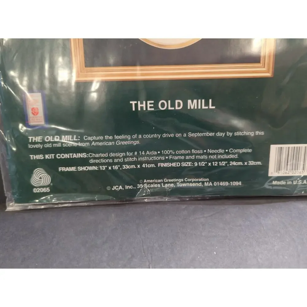 VTG Elsa Williams The Old Mill 02065 Counted Cross‎ Stitch 9.5